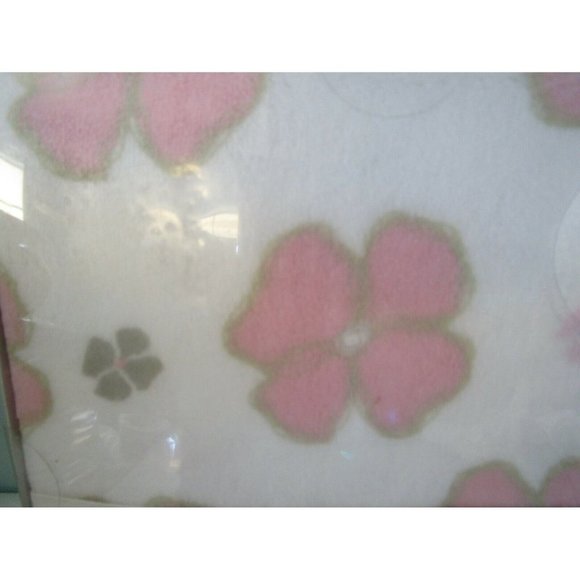 Stephan Baby Playful Posies Pink Pansy Flowers Fleece Baby Blanket 30" X 40" New - Picture 4 of 10